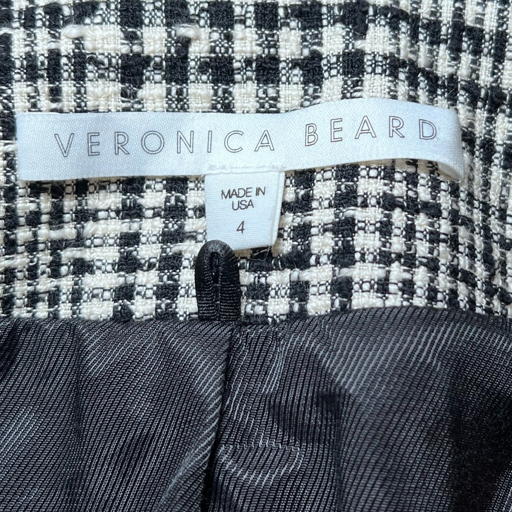Veronica Beard Rhett Dickey Jacket Grey Plaid Blazer Size 4 Rerailed 695 - Picture 12 of 15